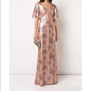 Marchese Lucca - Flutter Sleeve Sequin Gown